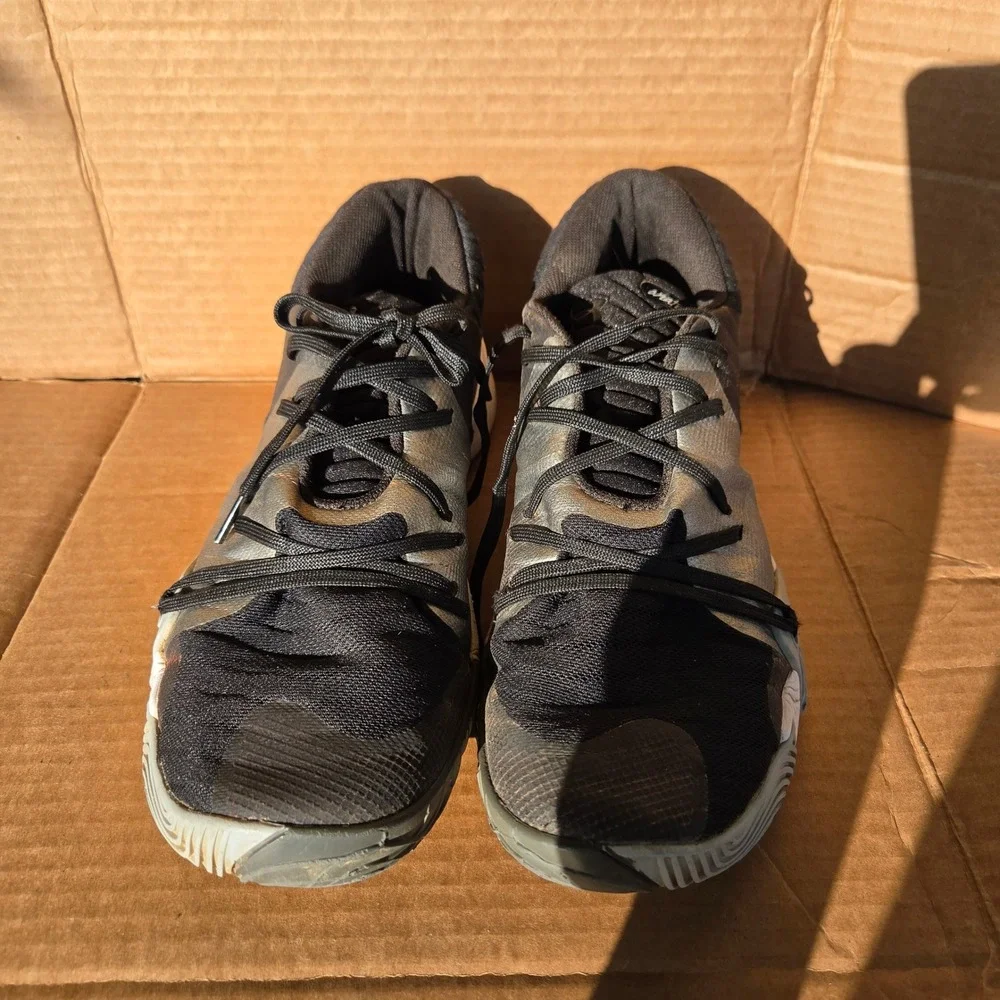 Under Armour Anatomix Spawn Low Black Silver Basketball Shoes Mens 12